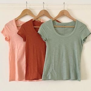 BR - 3 Slub Cotton Modal Scoop Neck T-shirts